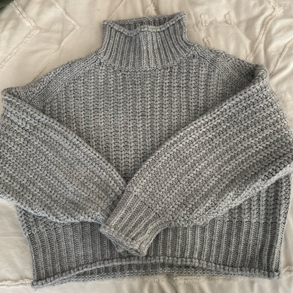 H&M Grey Oversized Knit Sweater